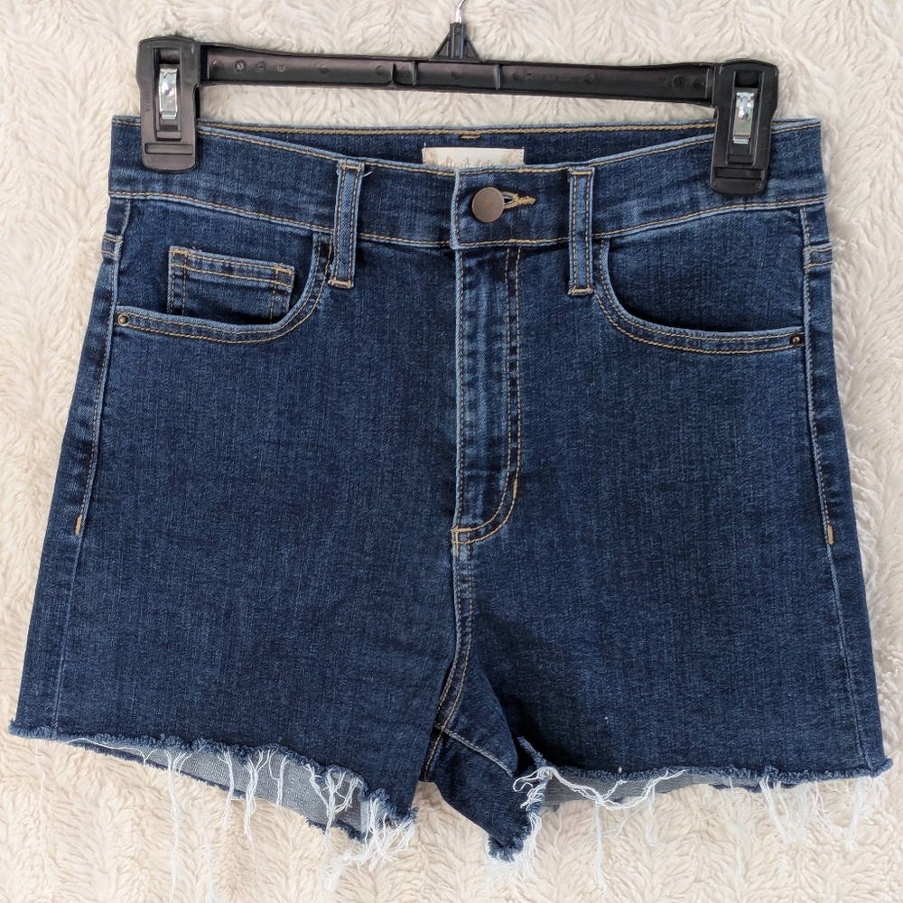 ALTAR'D STATE Blue Denim Cutoff JEAN Shorts Sz 5 ruff Distress Edges